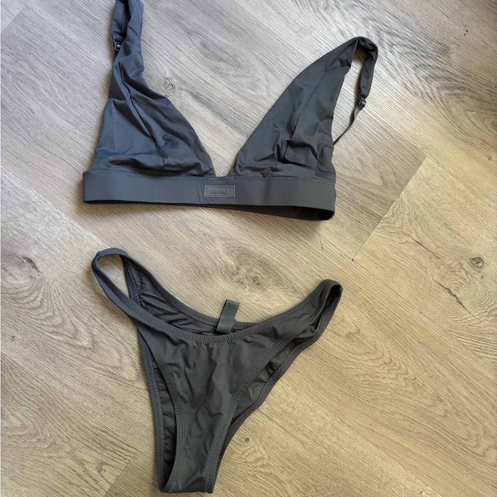 SKIMS charcoal Gray Bikini Set